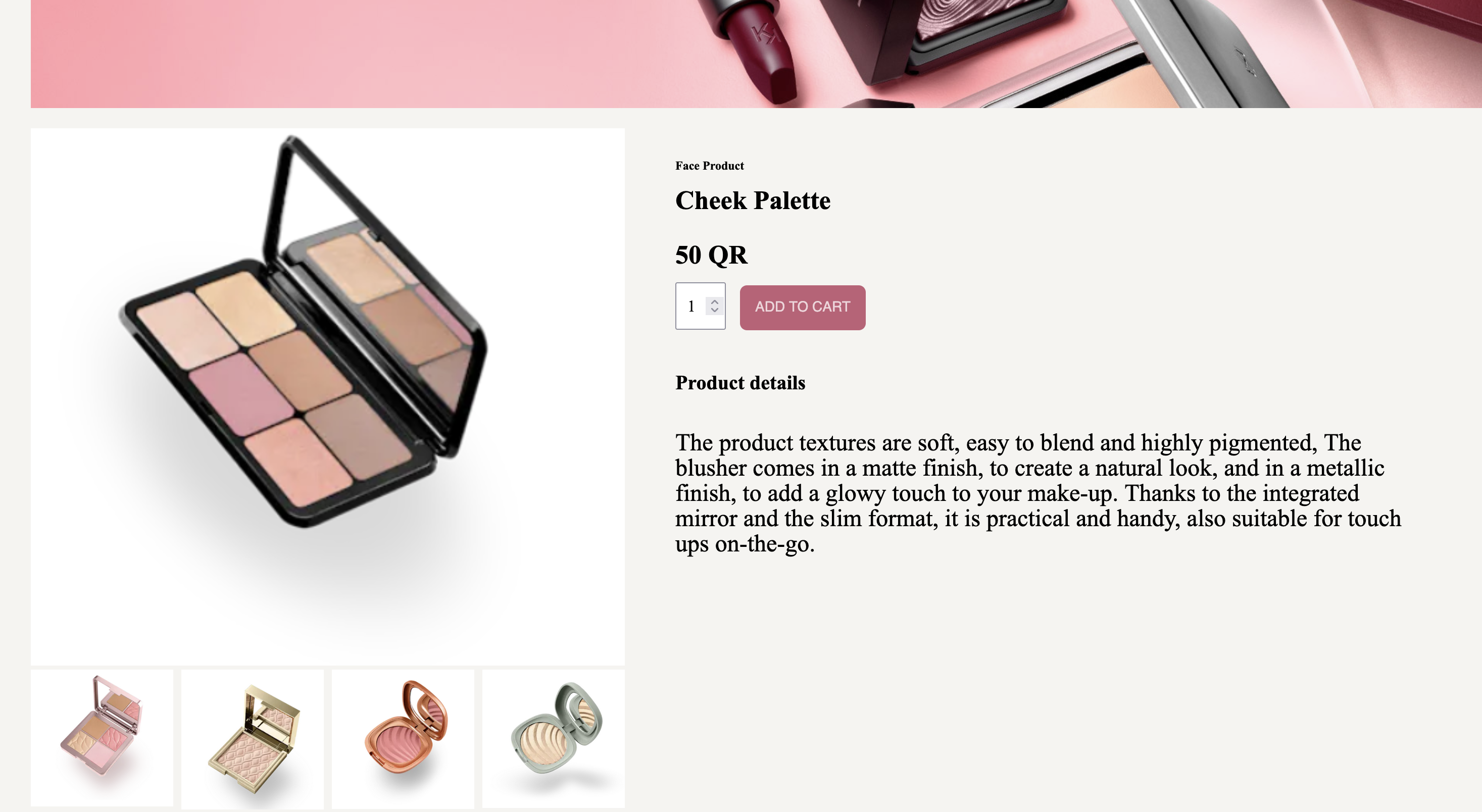 Glam Market product detail page
