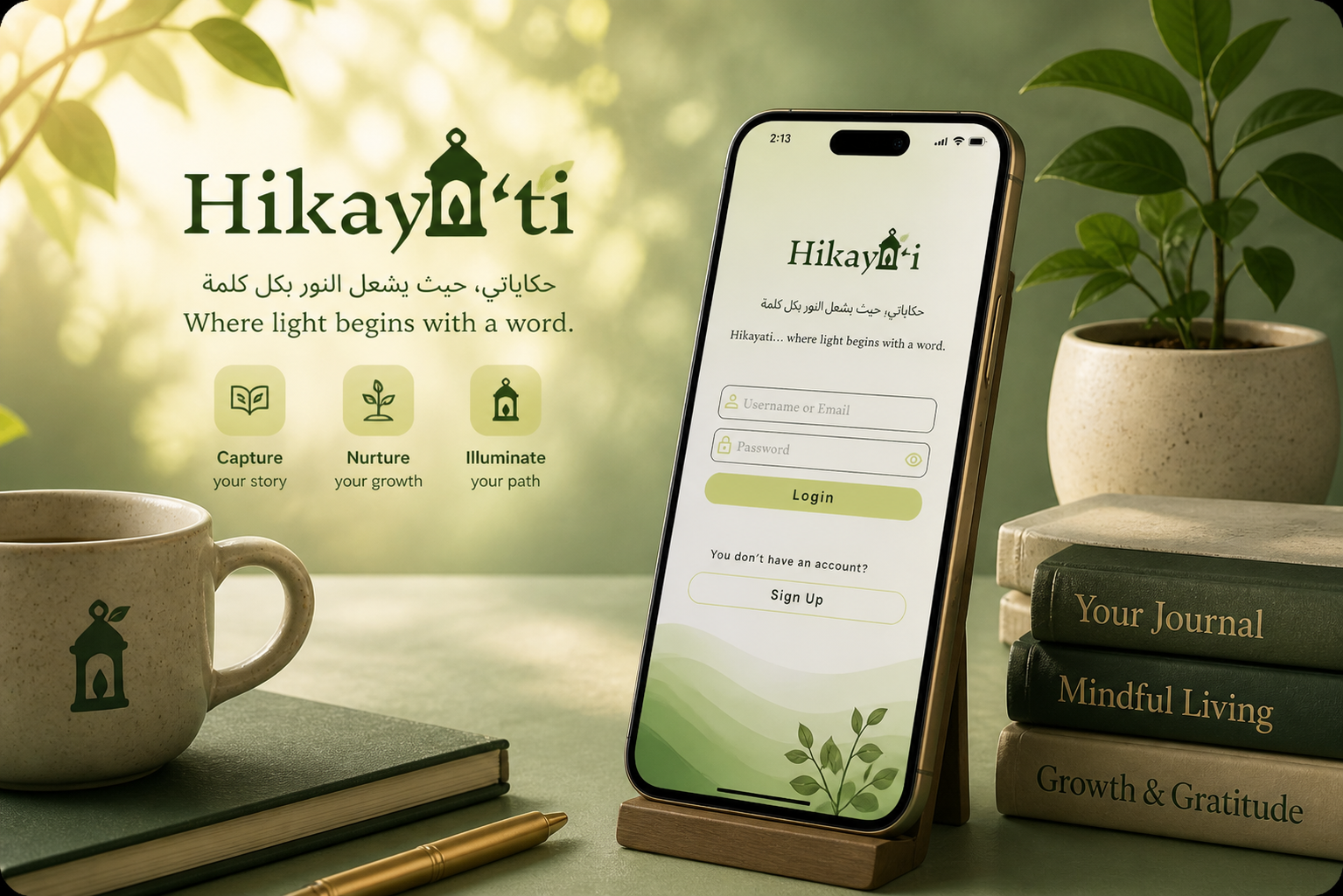Hikayati app UI design