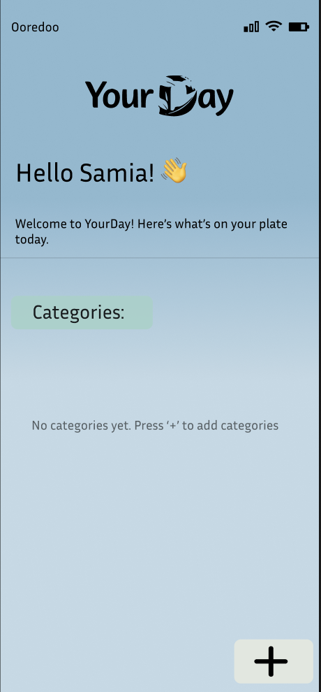 YourDay screen 2