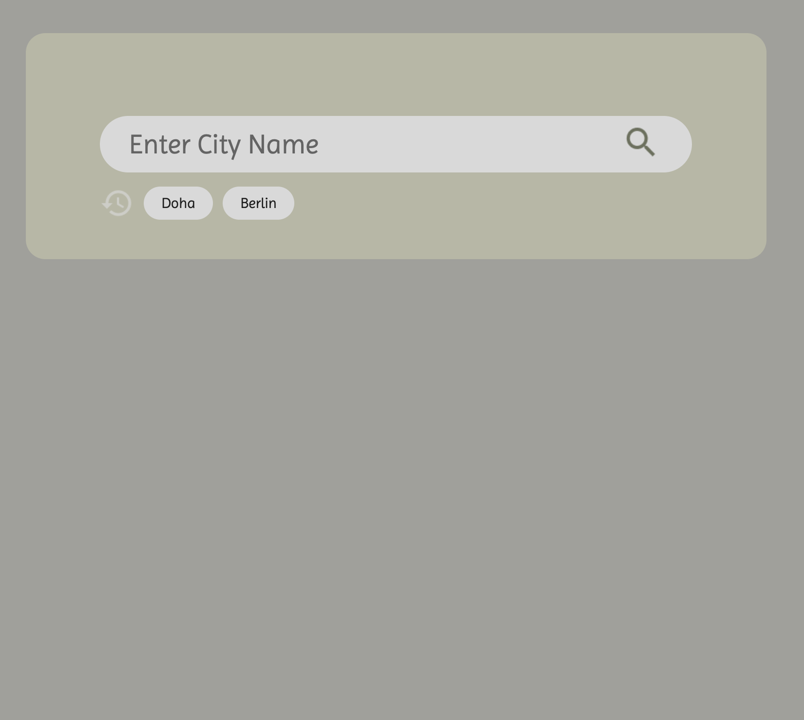 Weather App main screen design